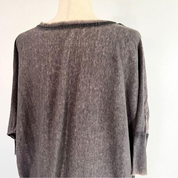 Free People We The Free Catch Waves Burnout Black Oversized Tunic XS T Shirt - Picture 12 of 16
